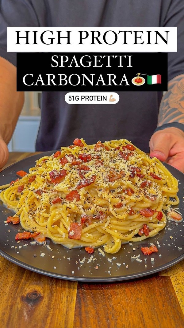 Easy High Protein Spaghetti Carbonara