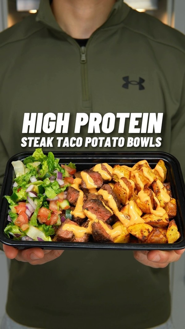High Protein Steak Taco Potato Meal Prep