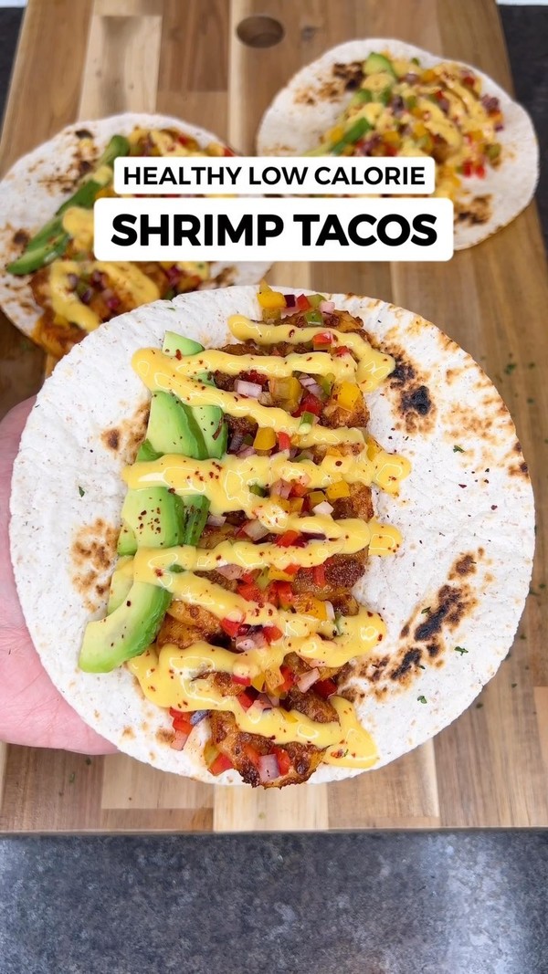 Healthy Low Calorie Shrimp Tacos