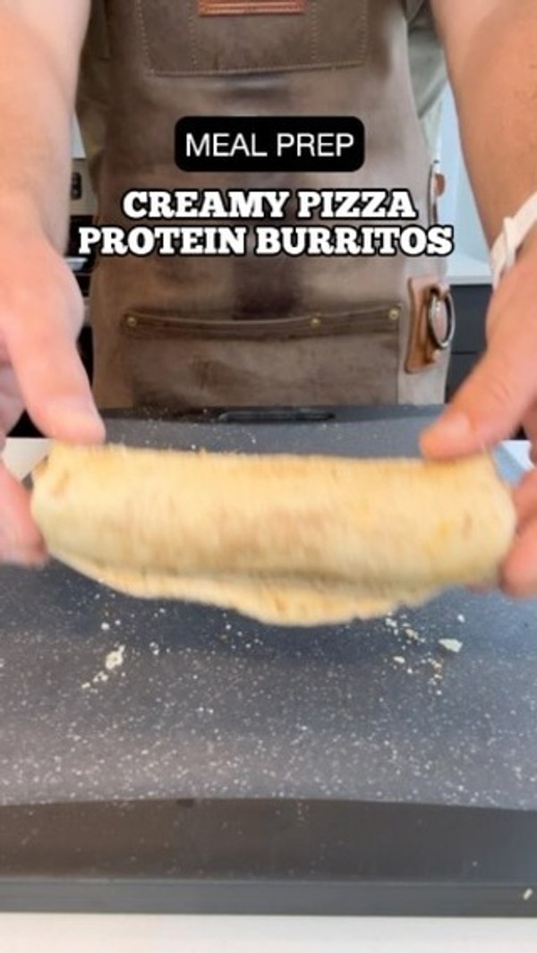 Creamy Pizza Protein Burritos