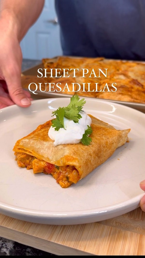 Macro-Friendly Sheet Pan Quesadillas