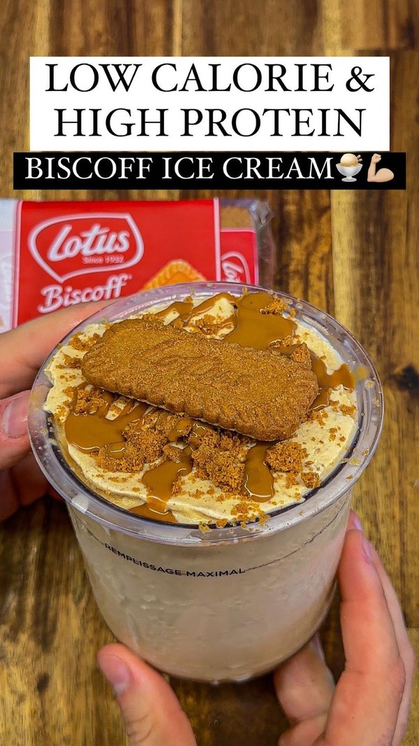 Low Calorie Biscoff Protein Ice Cream