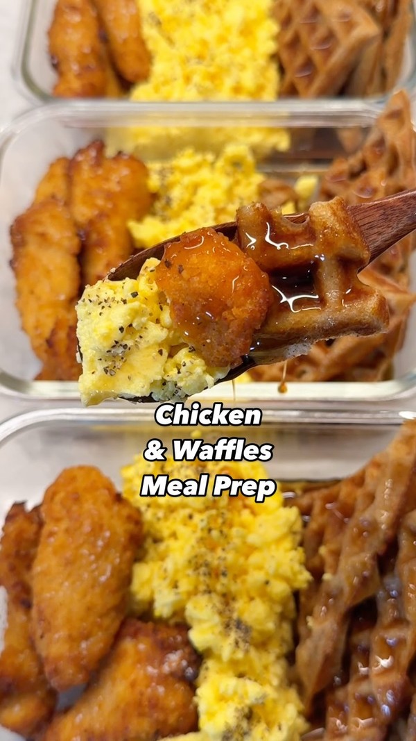 Chicken & Waffles Meal Prep