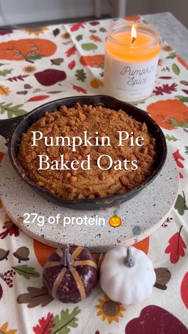 Pumpkin Pie Baked Oats