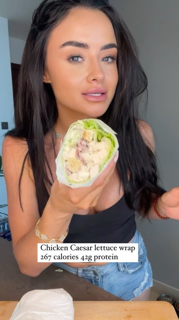 Chicken Caesar lettuce wrap