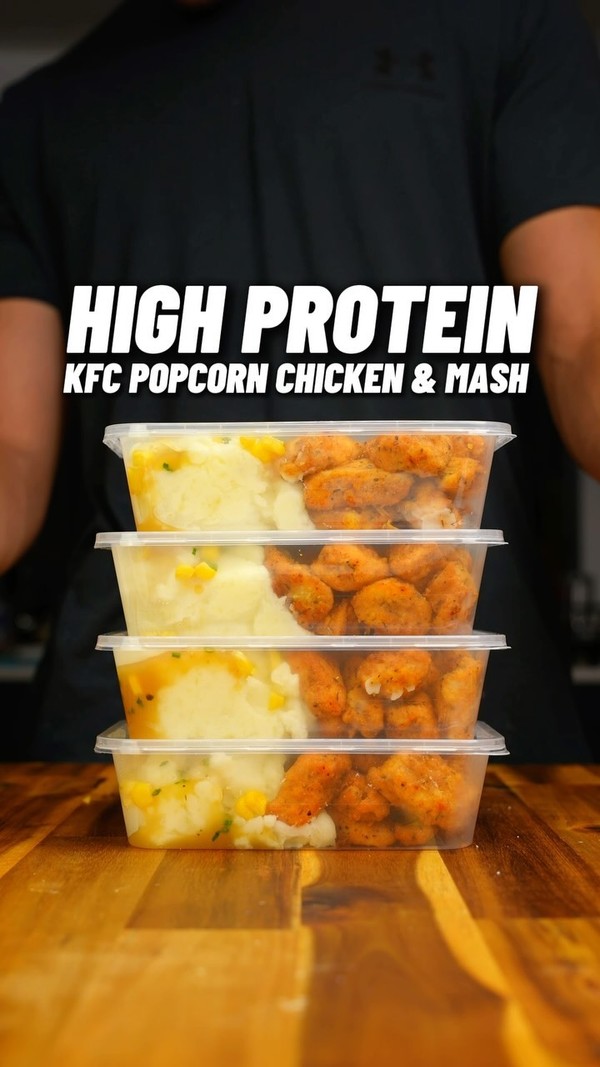 High Protein KFC Popcorn Chicken & Creamy Mash