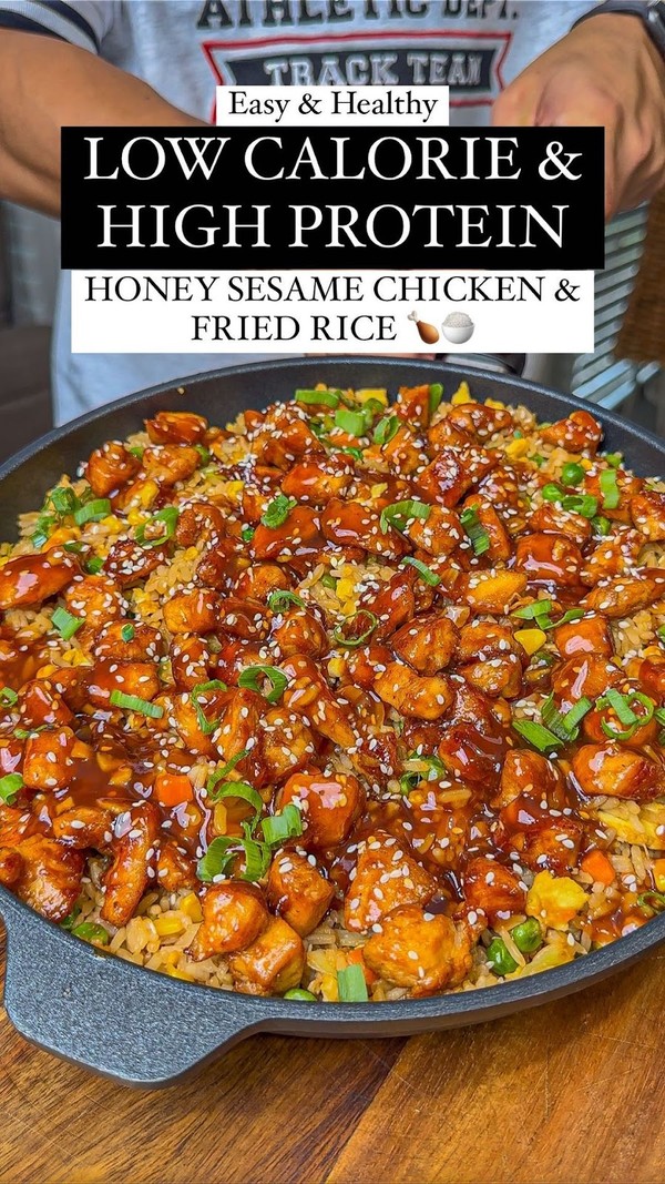 Honey Sesame Chicken & Egg Fried Rice
