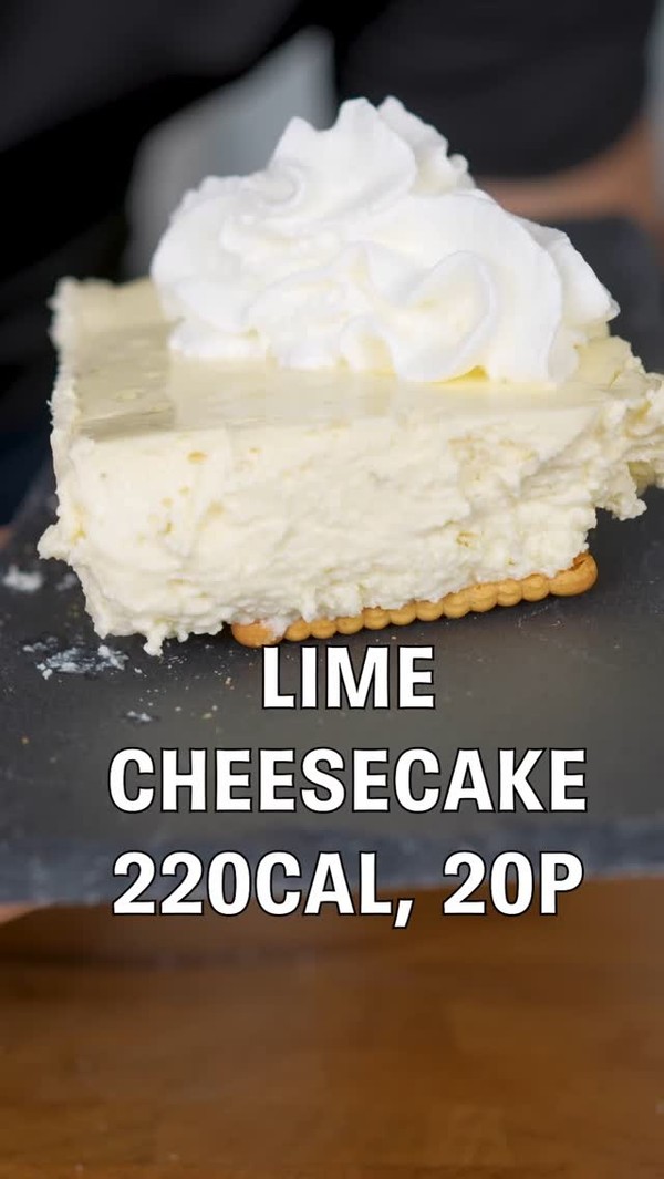 Healthy lime cheesecake