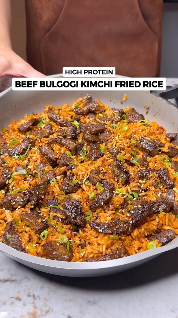 High Protein Beef Bulgogi Kimchi Fried Rice