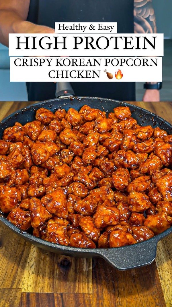 High Protein Crispy Korean Popcorn Chicken