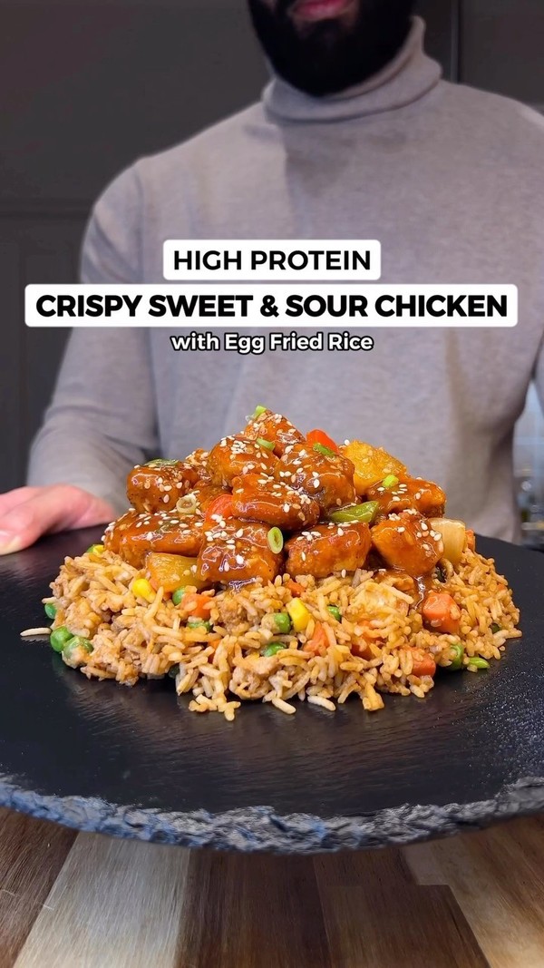 Crispy Sweet and Sour Chicken Fried Rice