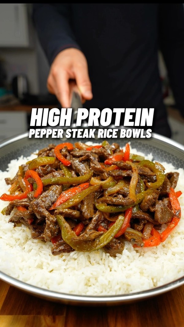 Pepper Steak Rice Bowls
