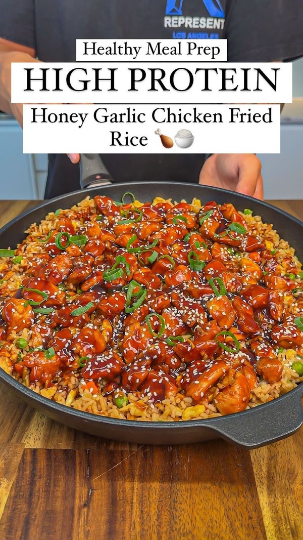 Healthy Honey Garlic Chicken Fried Rice