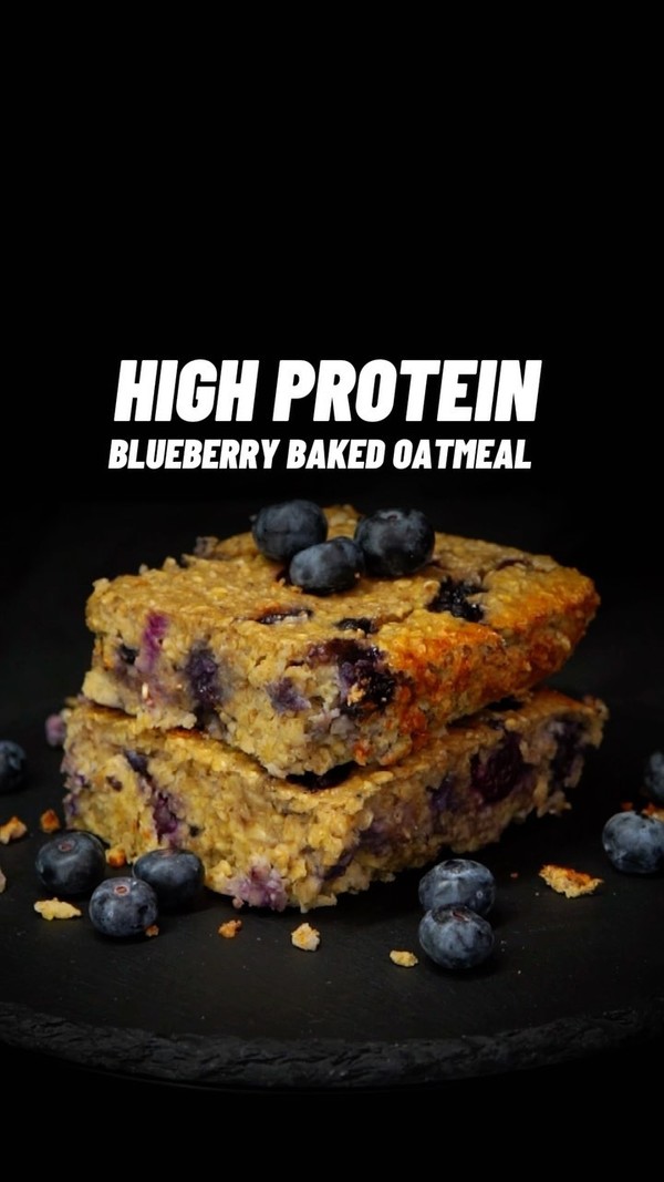 High Protein Blueberry Baked Oatmeal