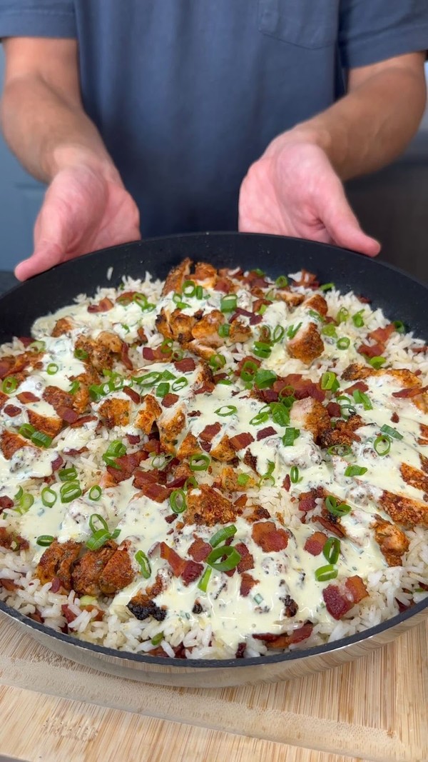 Chicken Bacon Ranch Fried Rice