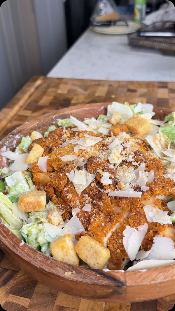 Healthier Crispy Chicken Caesar