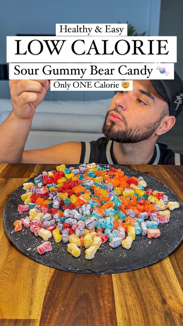 Easy ONE Calorie Sour Gummy Bear Candy