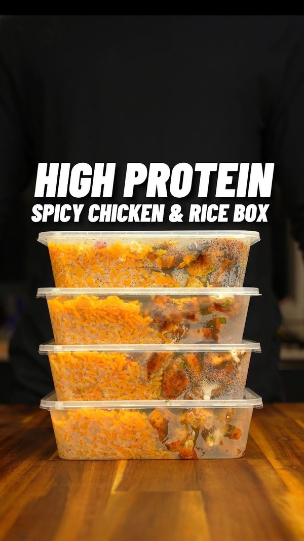 High Protein Spicy Chicken & Rice Box