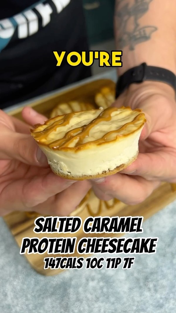 Salted Caramel Protein Cheesecakes