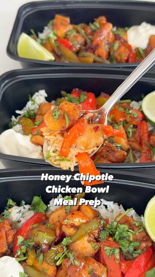 Honey Chipotle Chicken Meal Prep Bowls