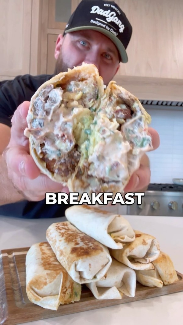 High Protein Dbl Steak Breakfast Burritos