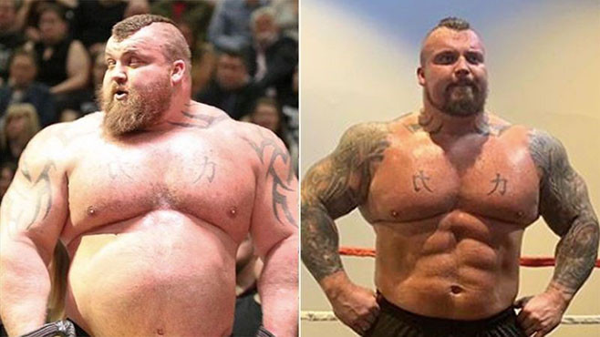 Two modes of Eddie Hall