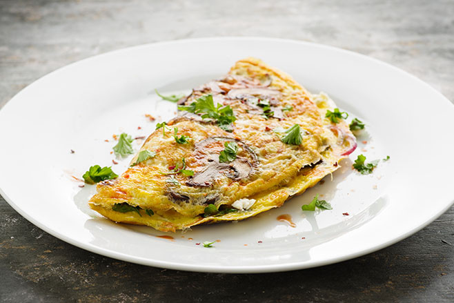 Omelette with mushrooms