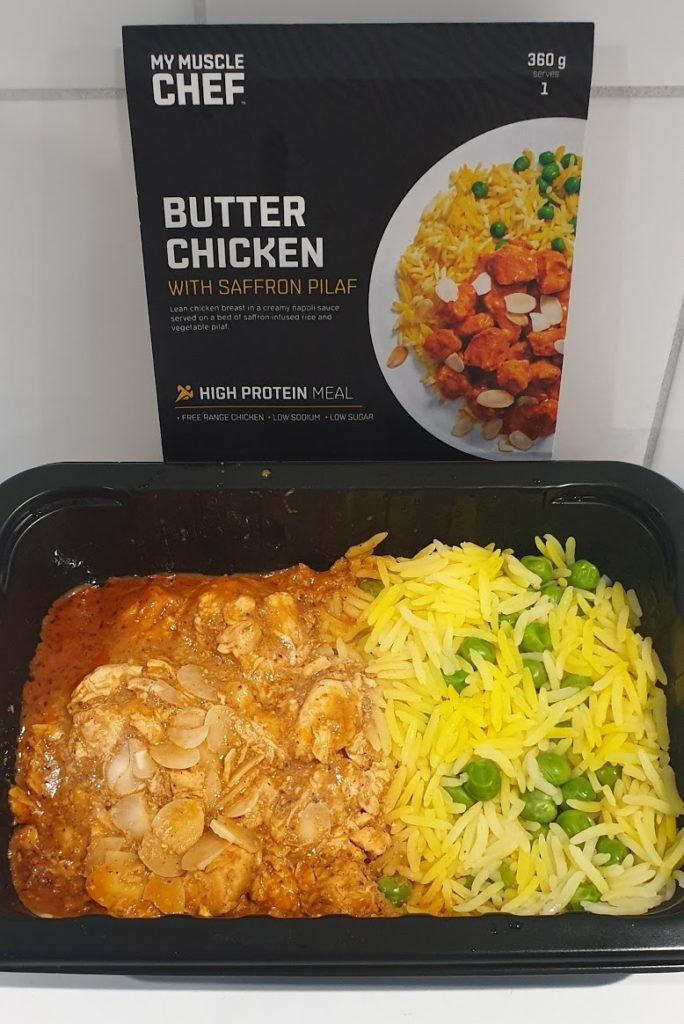 My Muscle Chef Butter Chicken with Saffron Pilaf heated