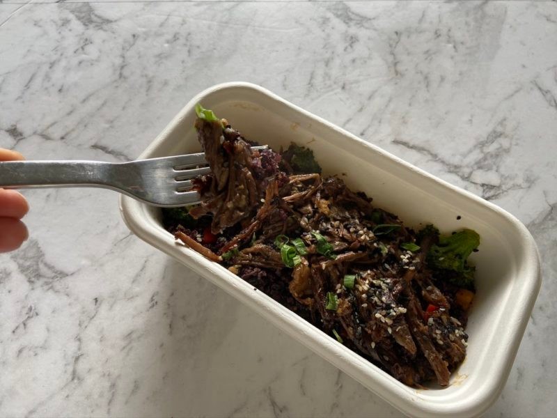 My Goodness Organics - Sticky Lime Beef Served