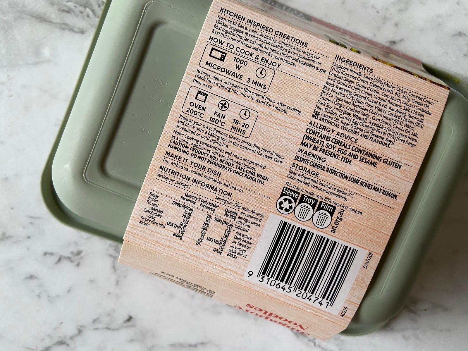 Nutritionist Review Coles Kitchen MealPrep