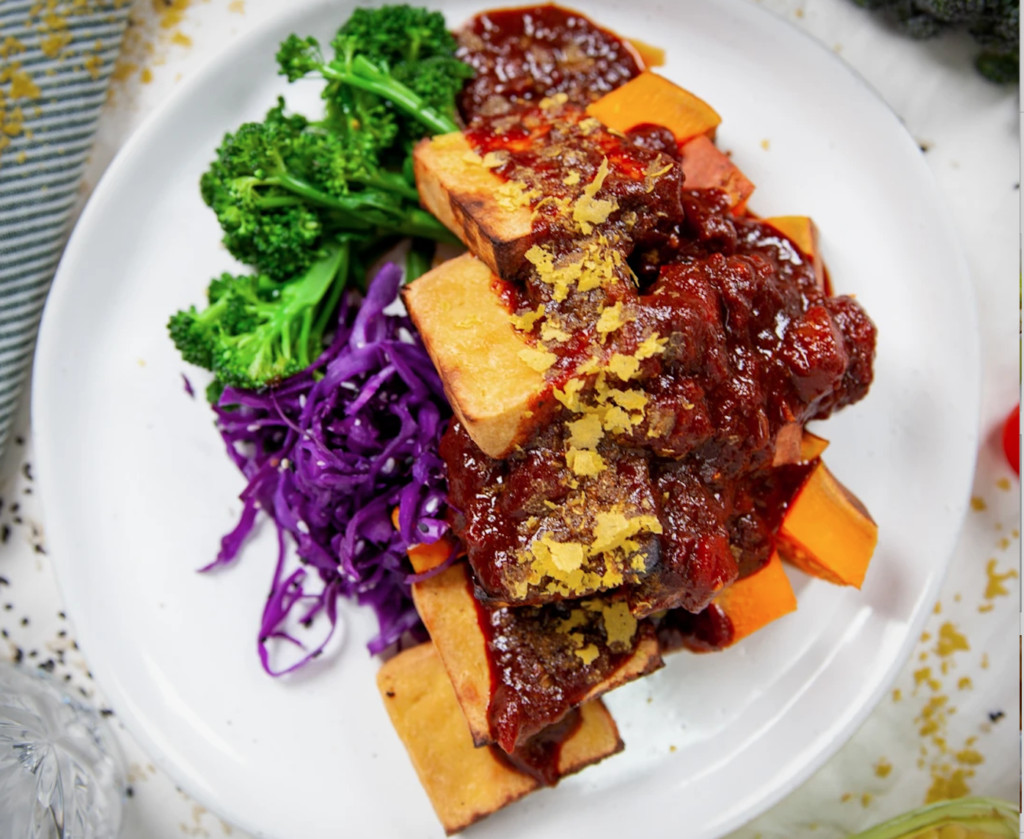 BBQ Tofu w/ Roasted Vegetables