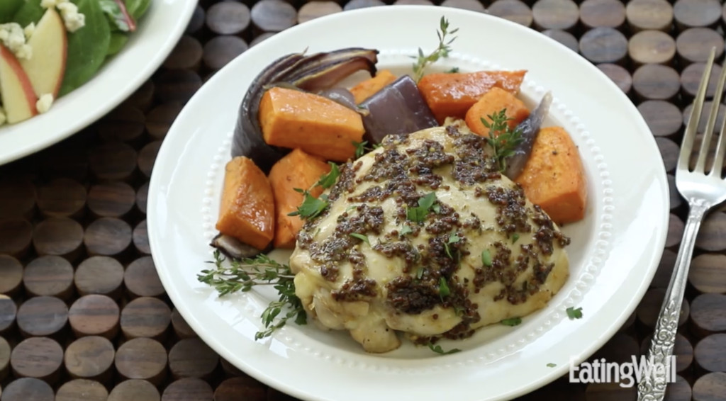 roast chicken and sweet potato