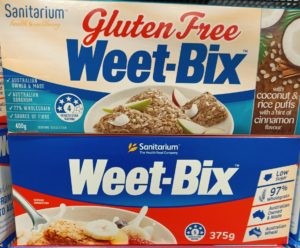 standard and gluten-free weetbix