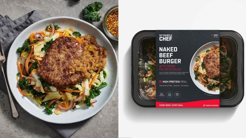 Naked beef burger