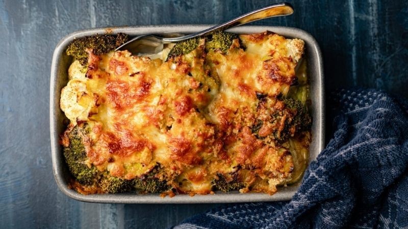 cauli and broccoli bake