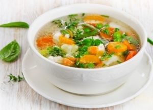 chicken broth with vegetables