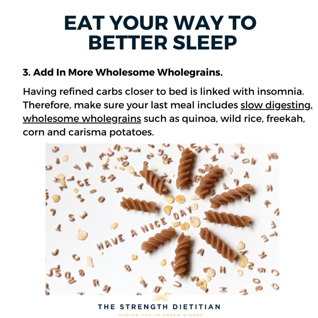 Wholesome wholegrains can help you sleep