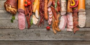 Processed meats are often salted and cured in the preservation process. This category includes salami, ham, pastrami, bacon, sausages, and more
