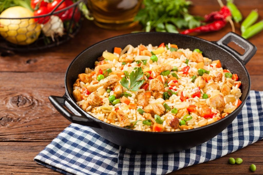 high protein edamame fried rice