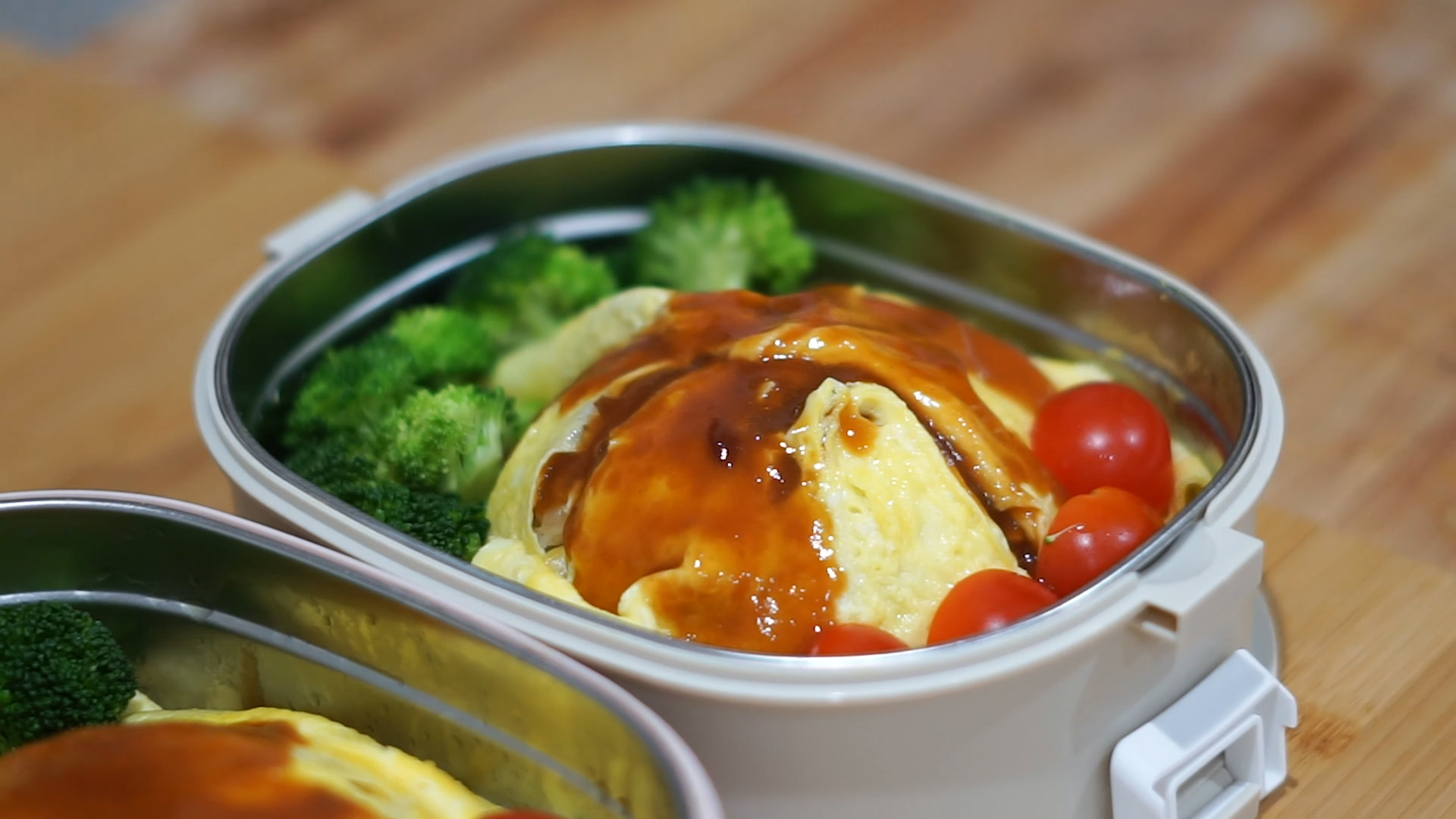 Healthy Japanese Omurice Bento Box