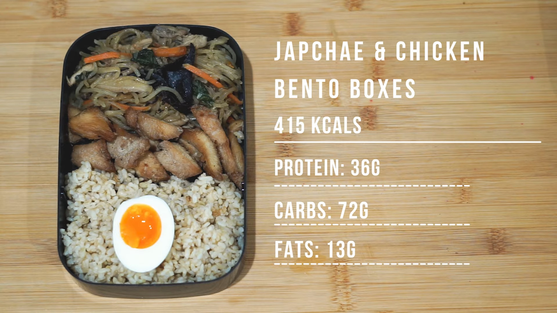 Japchae & Chicken Bento Boxes