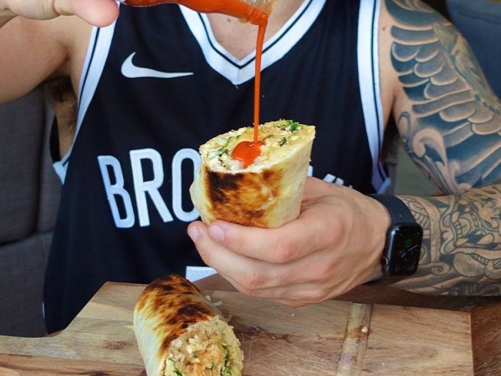 Low Cal & High Protein Breakfast Burrito by Aussie Fitness | MealPrep