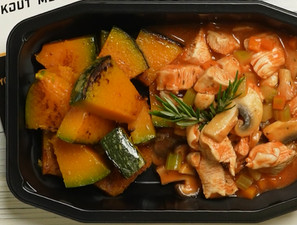Chicken Cacciatore and Roast Pumpkin by Workout Meals