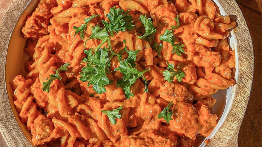 High Protein Creamy Cajun Pasta by Aussie Fitness