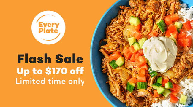 Score up to $170 off your Meal Prep Orders with EveryPlate’s Flash Sale