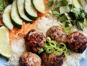 Vietnamese Meatball with Rice by Chelsea Goodwin