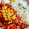 Beef Chilli Con Carne with Rice by Chelsea Goodwin